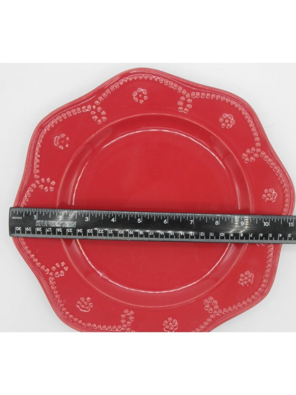 Food Network Fontinella Red Dinner Plate Set of 5 Pattern Code: FOWFONTR - Picture 9 of 10